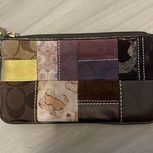 Multicolor Coach wristlet in great condition